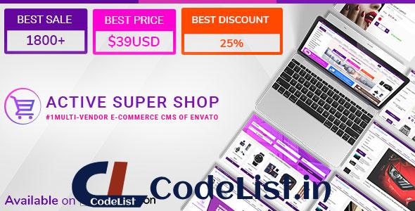 Active Super Shop Multi-vendor CMS v1.5.1 – nulled