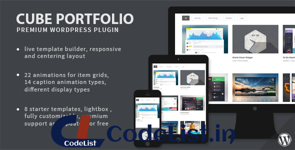 Cube Portfolio v1.16.6 – Responsive WordPress Grid Plugin