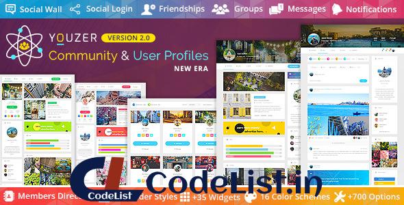 Youzer v2.0.9 – Buddypress Community & User Profiles