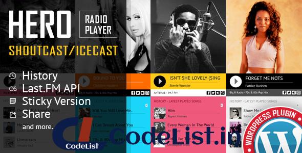 Hero v1.6.5 – Shoutcast and Icecast Radio Player