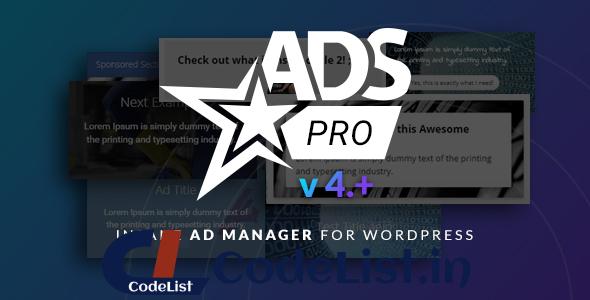 ADS PRO v4.2.7.1 – Multi-Purpose WordPress Ad Manager