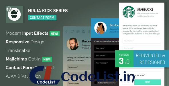 Ninja Kick: WordPress Contact Form v3.5.0