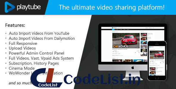 PlayTube v1.4.2 – The Ultimate PHP Video CMS & Video Sharing Platform