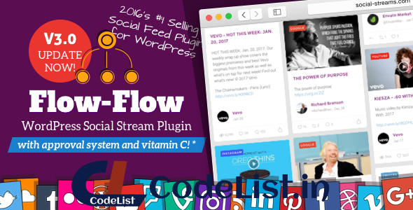 Flow-Flow v3.0.8 – WordPress Social Stream Plugin