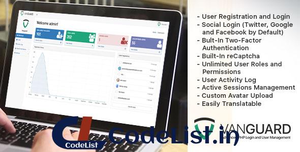 Vanguard – Advanced PHP Login and User Management
