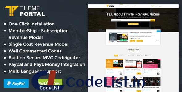 Theme Portal Marketplace – Sell Digital Products ,Themes, Plugins ,Scripts