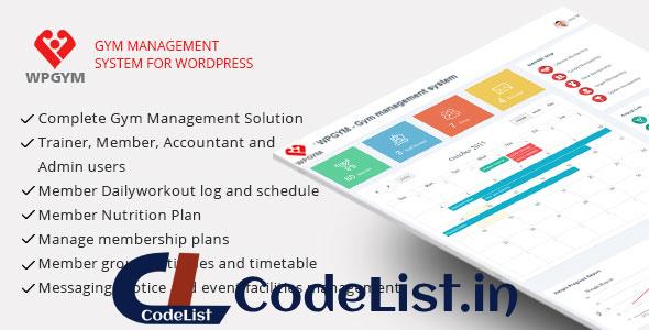 WPGYM – WordPress Gym Management System