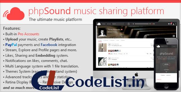 phpSound v1.1.8 – Music Sharing Platform