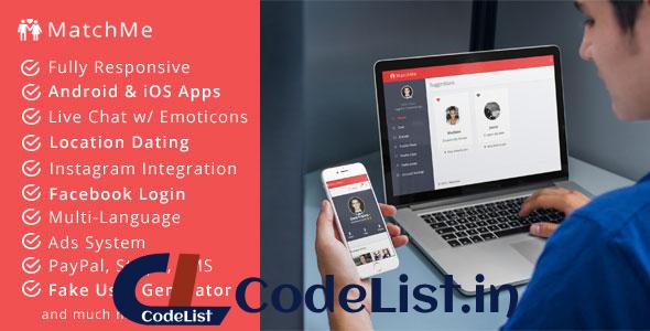 MatchMe – Complete Dating Script v1.6.2