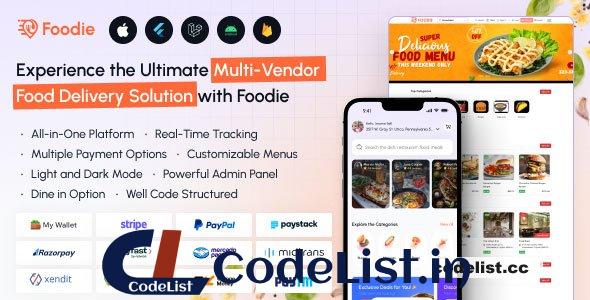 Foodie v7.3 – UberEats Clone – Food Delivery App – Multiple Restaurant Food Delivery Flutter App