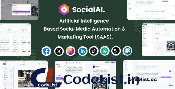 SocialAI v1.0 – Artificial Intelligence Based Social Media Automation & Marketing Tool (SAAS)