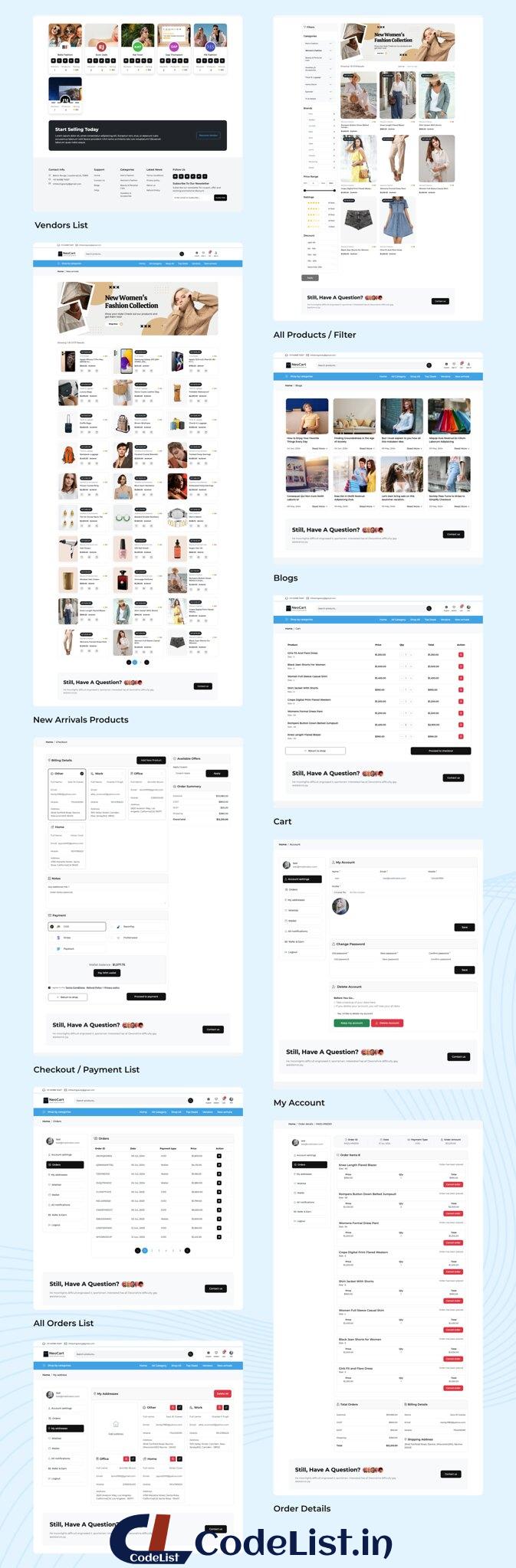 NeoCart - Multi Vendor eCommerce Laravel Website With Admin Panel