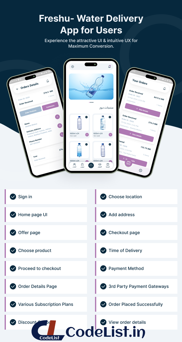 Freshu - Water Subscription and Delivery eCommerce Flutter Mobile App - 7