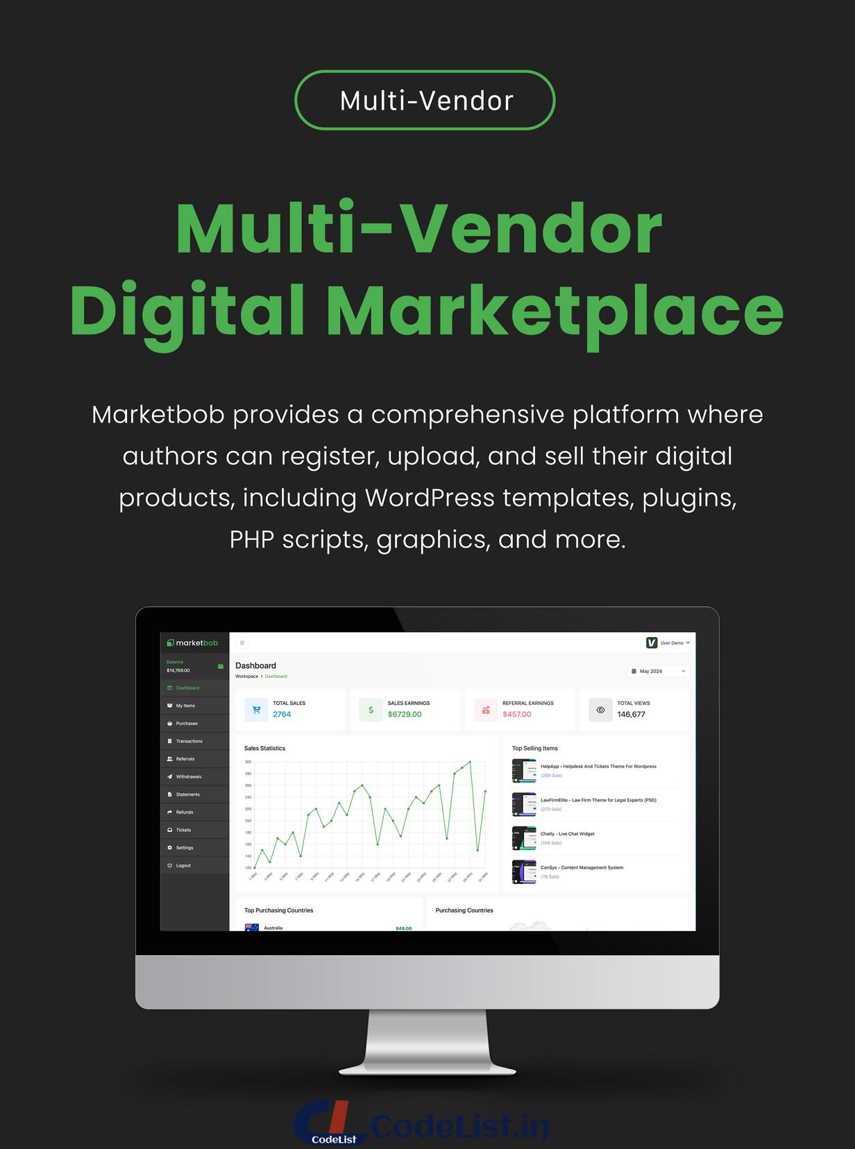 Marketbob - Multi-Vendor Digital Marketplace (SAAS Ready) - 7