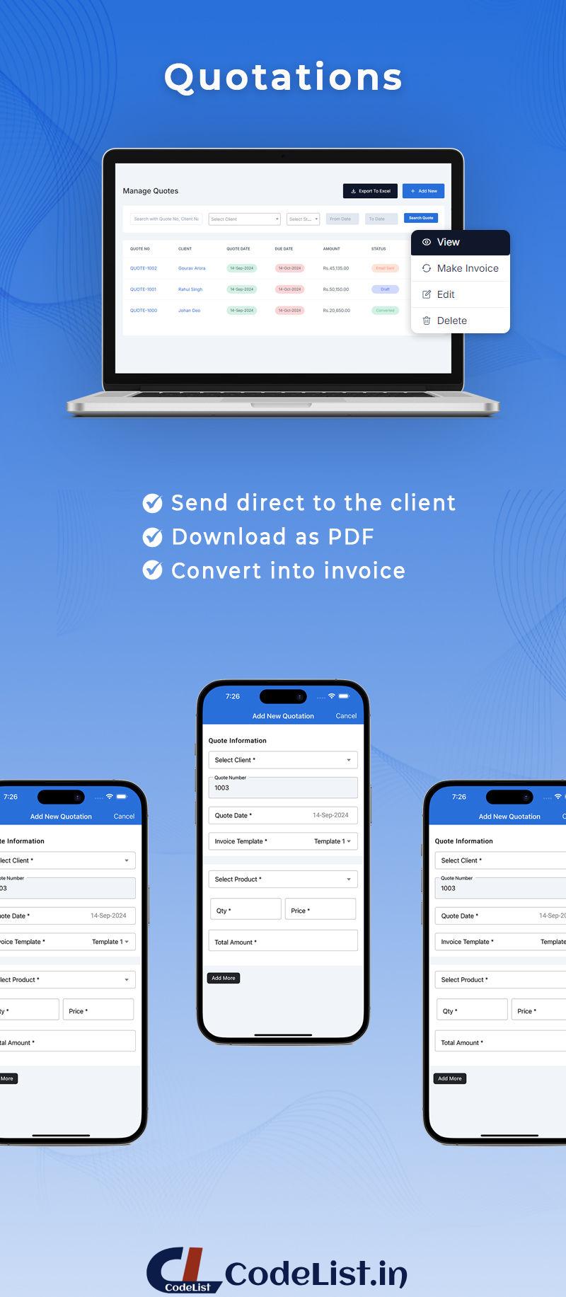 Easy Invoice Pro - SaaS invoicing system (ionic 6 & Laravel) Web and Mobile App (Android & ios) - 6