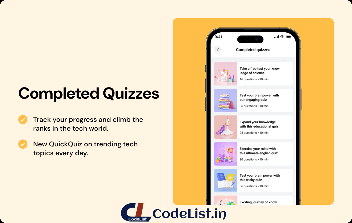 QuickQuiz Full App in Flutter with Node.js Backend | Interactive Quiz App - 15