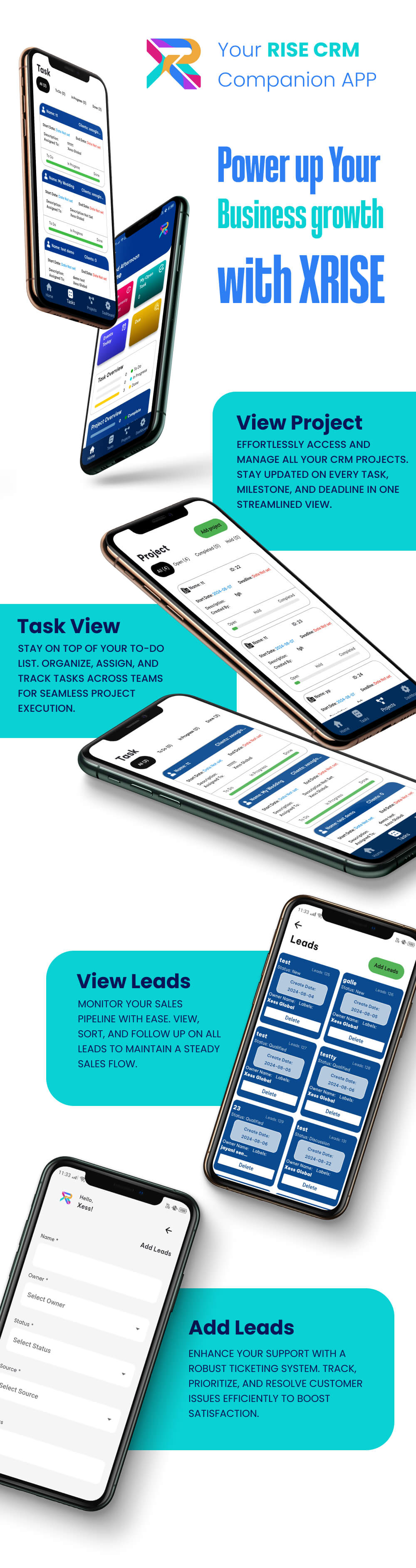 Xrise Admin/Staff Mobile App for Rise CRM - 4