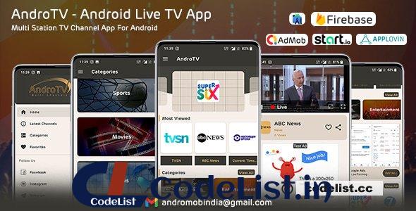 AndroTV v1.4 – Android Multiple TV Channels App (Live Streaming)