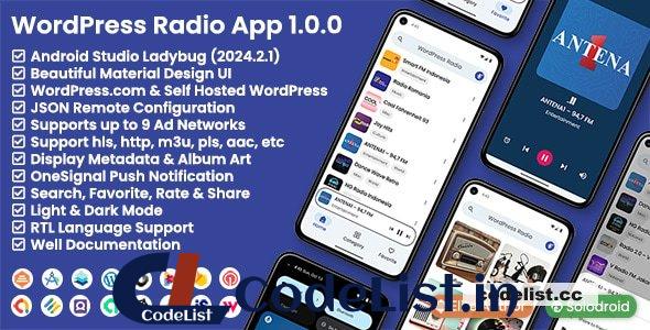 WordPress Radio App v1.0 – WordPress API