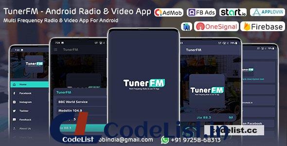 TunerFM v1.0 – Android Radio & Live TV App (Multi Frequency)