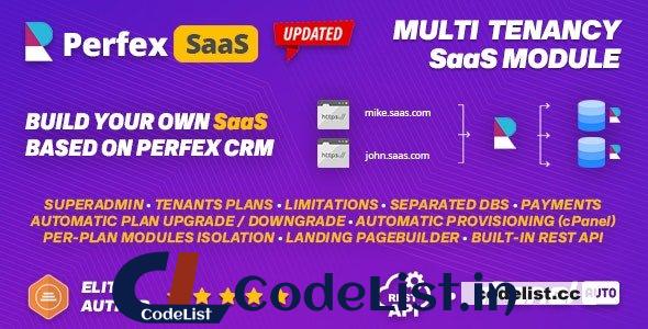 SaaS module for Perfex CRM v1.1.0 – Multi Tenancy Support