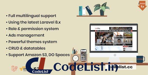 LaraMag v7.4.5 – Laravel News & Magazine Multilingual System – nulled