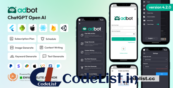 AdBot v4.2.0 – ChatGPT Open AI Android and iOS App