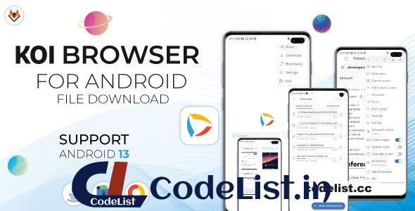 Koi Private Browser v1.2.6 – Incognito Browser – Secure Browser and Adblock