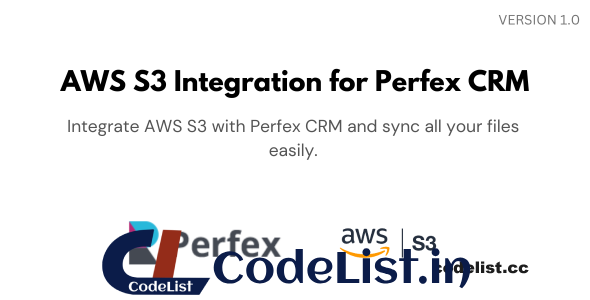 AWS S3 Integration for Perfex CRM v1.0