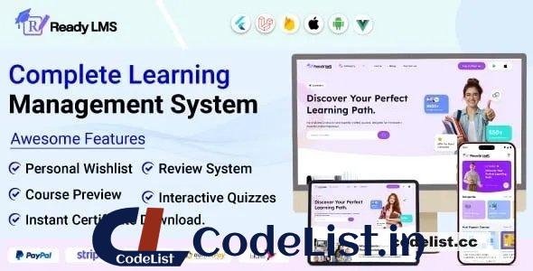 Ready LMS v0.0.7 – Complete Learning Management System Websites, Mobile app with Admin panel