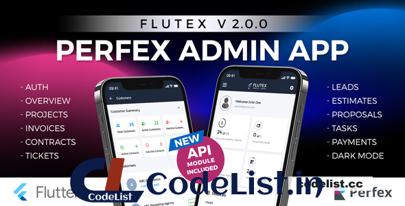 Flutex v2.0.0 – Perfex CRM Admin/Staff Mobile App for Android & IOS