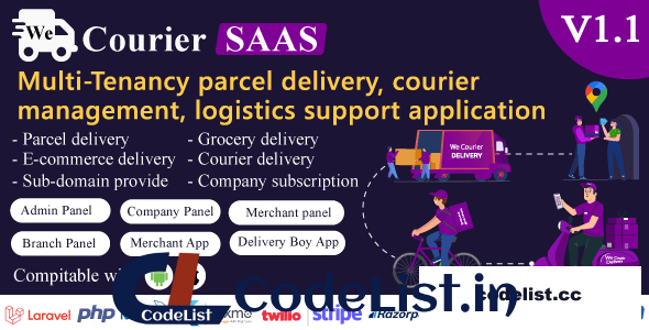 We Courier SAAS v1.1 – Multi-Tenancy courier and logistics management – nulled