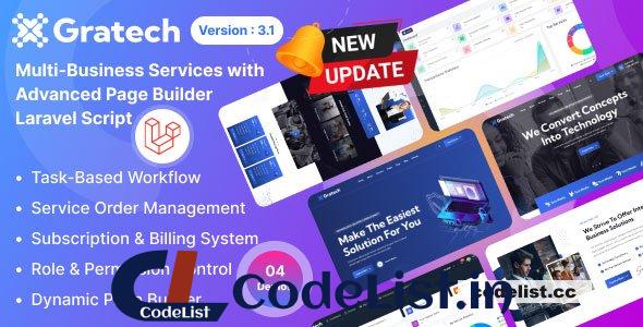 Gratech v3.1 – Multi-Business Services with Advanced Page Builder & Workflow Tools