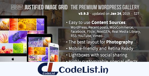 Justified Image Grid v4.7.2 - Premium WordPress Gallery