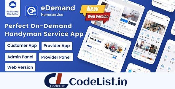 eDemand v4.1.0 - Multi Vendor On Demand Handy Services - nulled