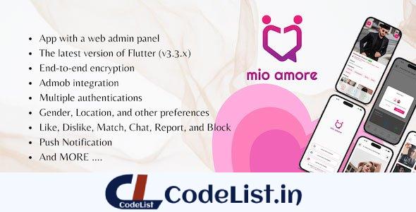 mio amore v2.0.3 - A complete flutter dating app for ios and android